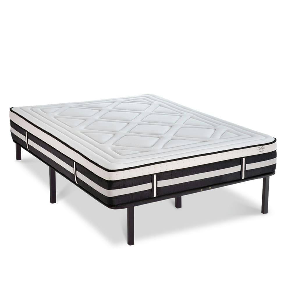 CALLIOPE - Ensemble Matelas à Mémoire de forme h28cm et sommier métal 160x200