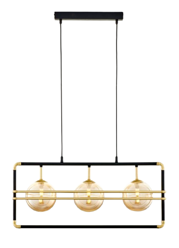 Lampa sufitowa FIORIczarno-złoto-bursztynowa 3xG9x14W IP20 Jupiter