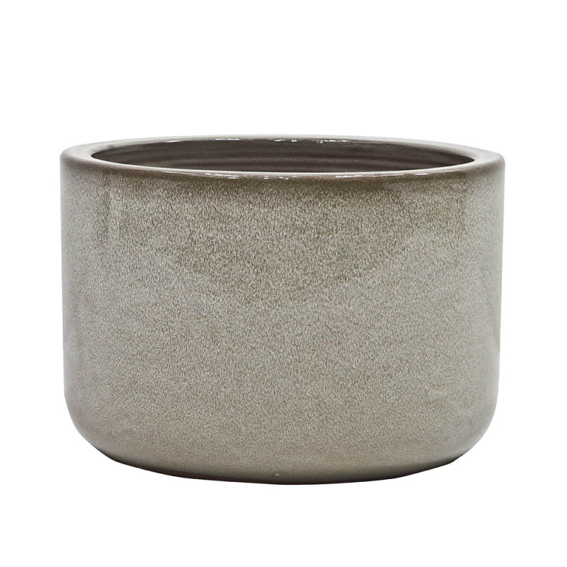 Pot en terre cuite Glazed gris Ø 37,5 x 25 cm