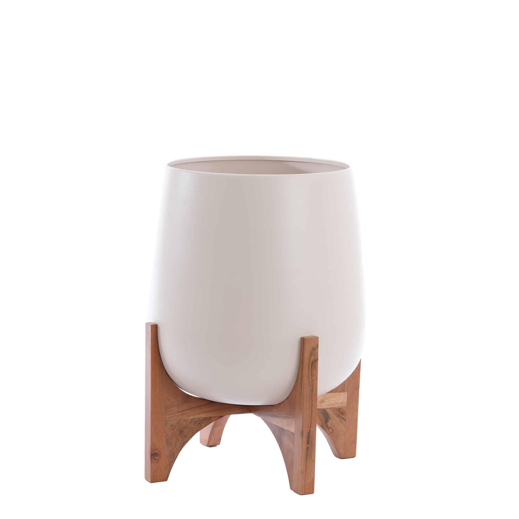 Light & Living bloempot Karuna - wit - Ø44cm