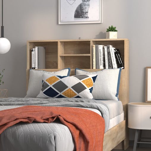 NNEVL Headboard Cabinet Sonoma Oak 100x19x103.5 cm