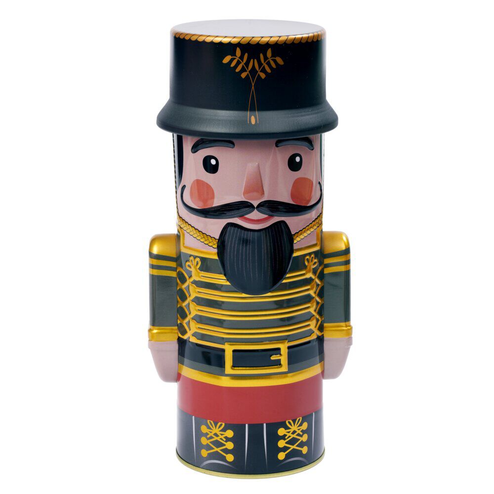 BoÎte décorative No&euml;l soldat Casse Noisette métal vert H8,5cm
