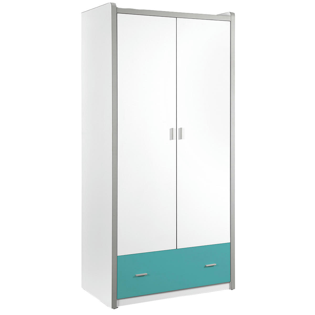 BONNY - Armoire 2 portes turquoise