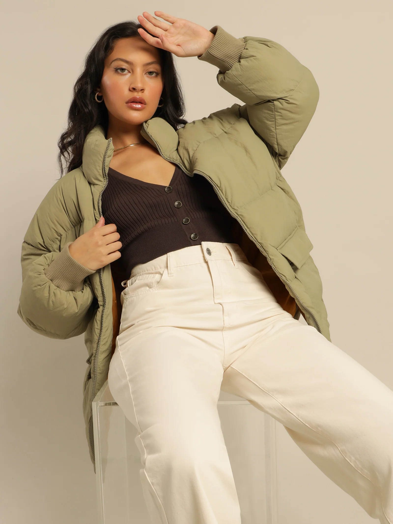 Molly Contrast Puffer Jacket