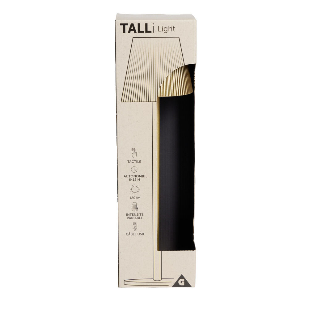 Lampe de table Talli USB tactile jaune Ø11xH37cm