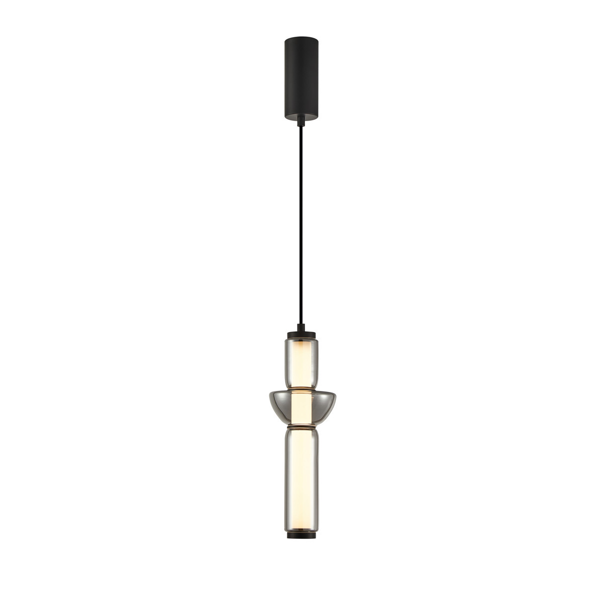 Lampa wisząca BRUNI czarny mat-jasny szary LED 1x19W 3000K 2463lm Italux