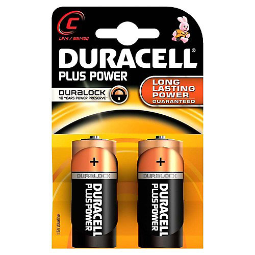 2 Piles DURACELL MN1400-C LR14 - Pile longue durée
