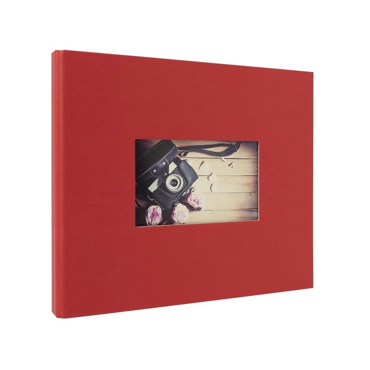 STUDIO - Album photo traditionnel rouge 60 pages 120 photos 10x15