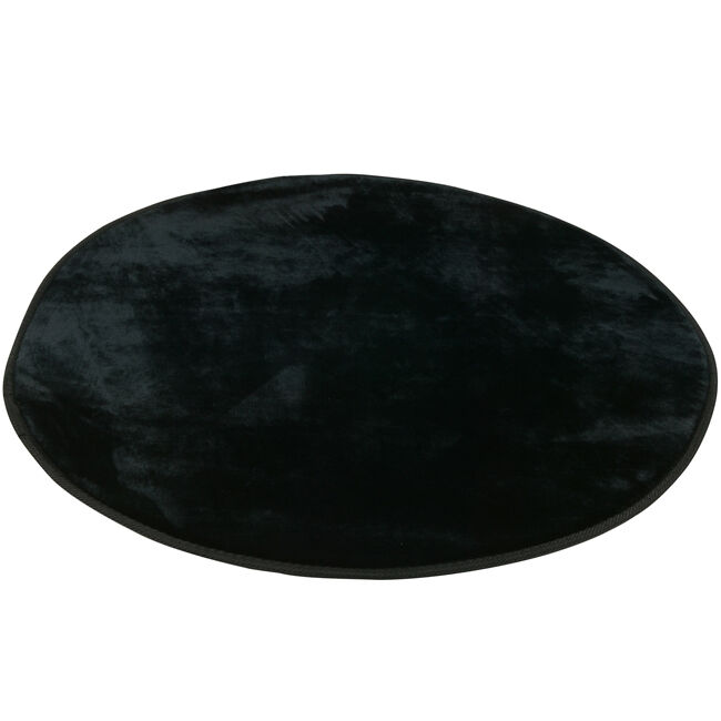Tapis rond noir