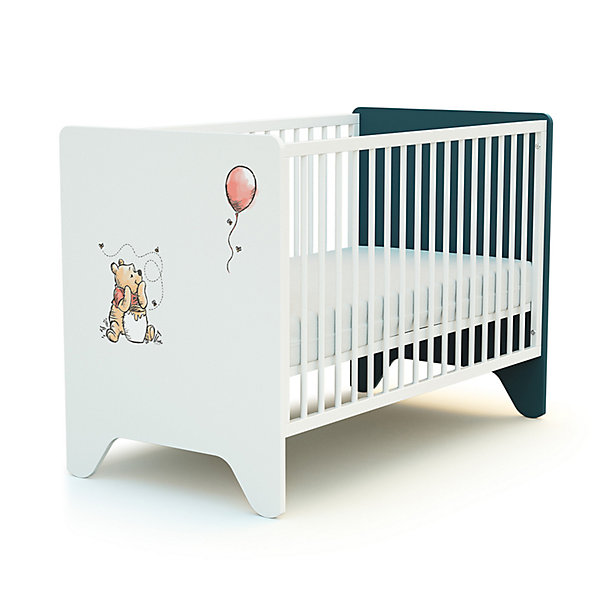 Lit bebe 60x120 AT4 Disney Exploring Winnie Bleu Canard et Blanc