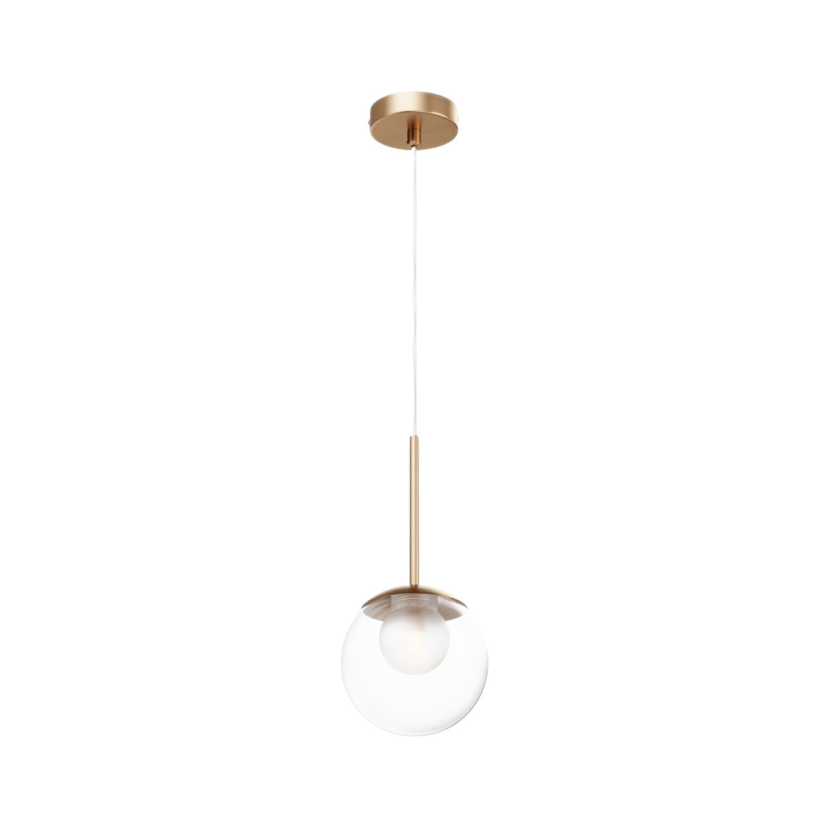 Lampa wisząca złoto-przezroczysta Basic form 1xG9x20W Maytoni