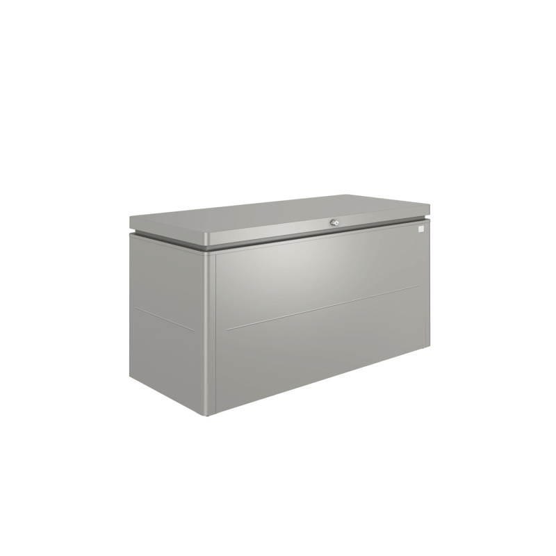 Coffre de jardin LoungeBox gris métallisé 1,6 x 0,7 x 0,83 m BIOHORT