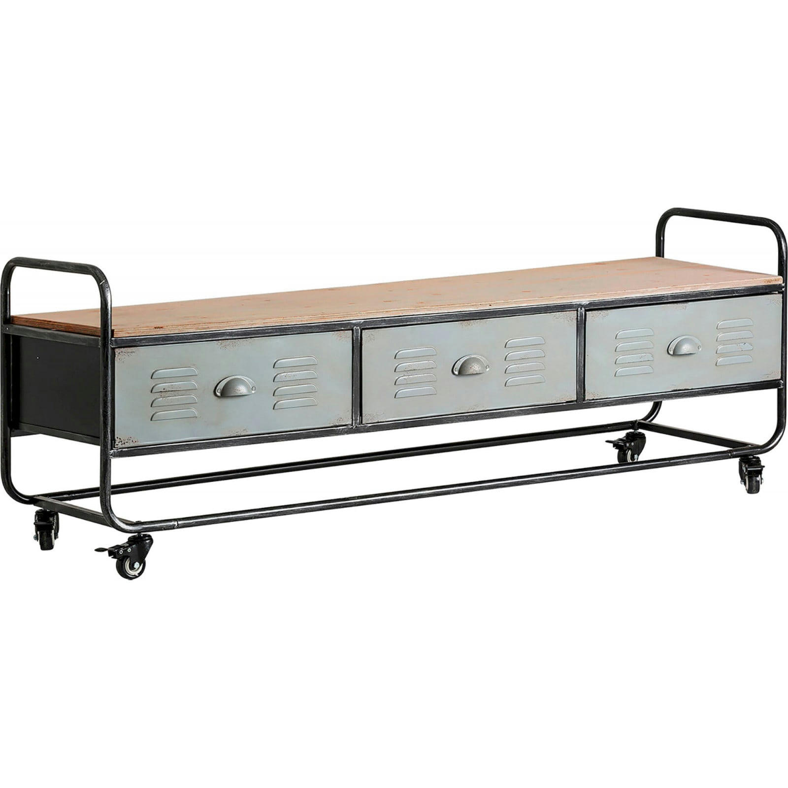 OSTRAVA - Meuble TV Fer Gris