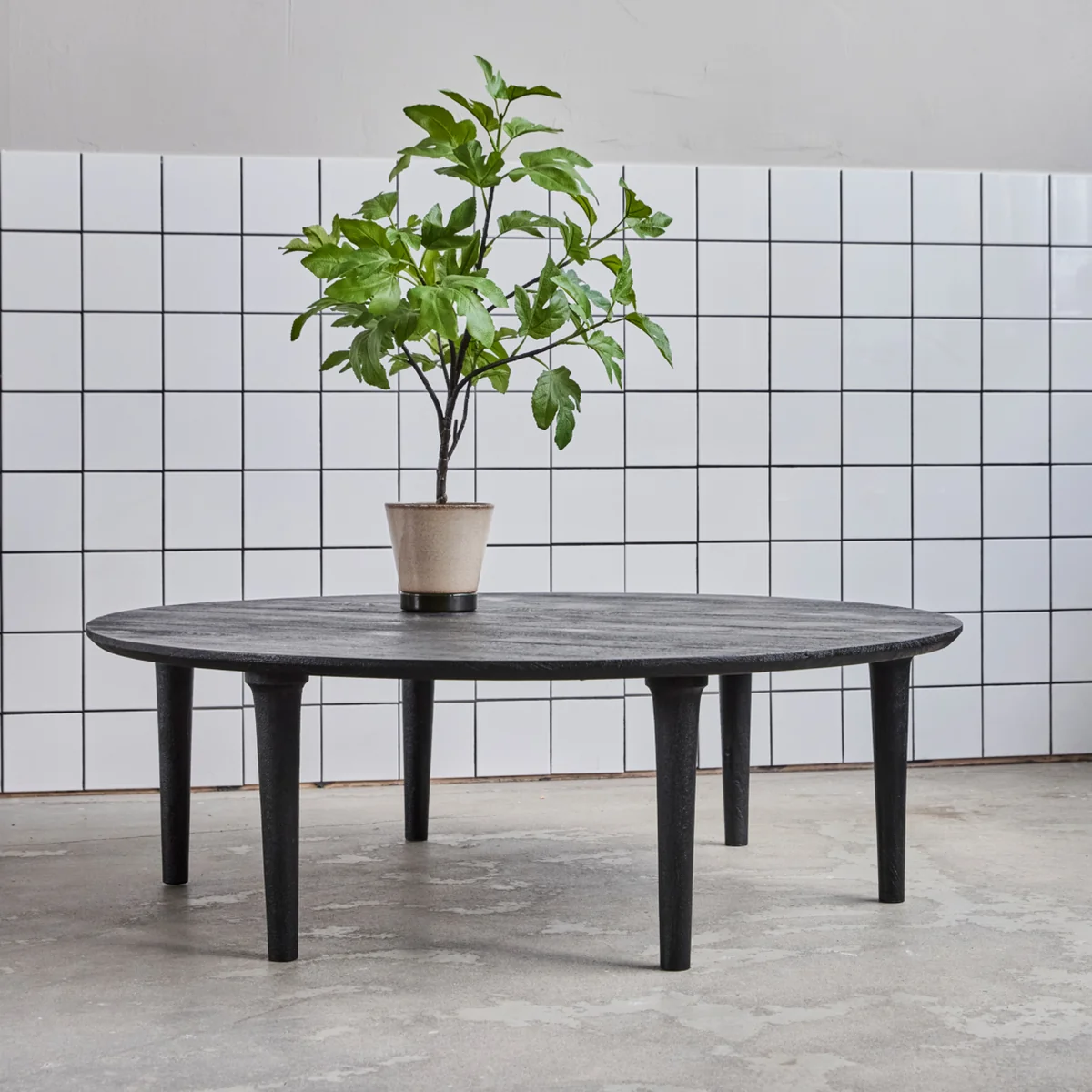 House Doctor - Zanzi Couchtisch, Ø 127 cm x H 40, schwarz