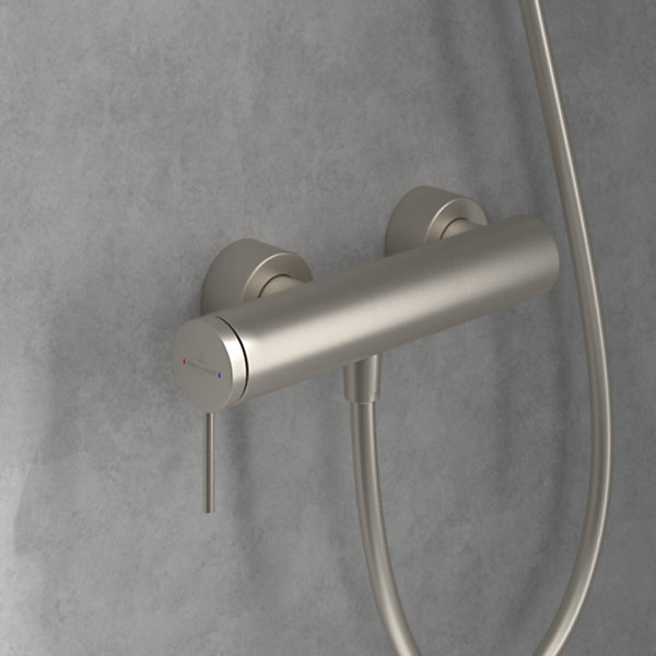 Mitigeur mécanique douche VILLEROY ET BOCH Loop &Friends Brushed Nickel Matt
