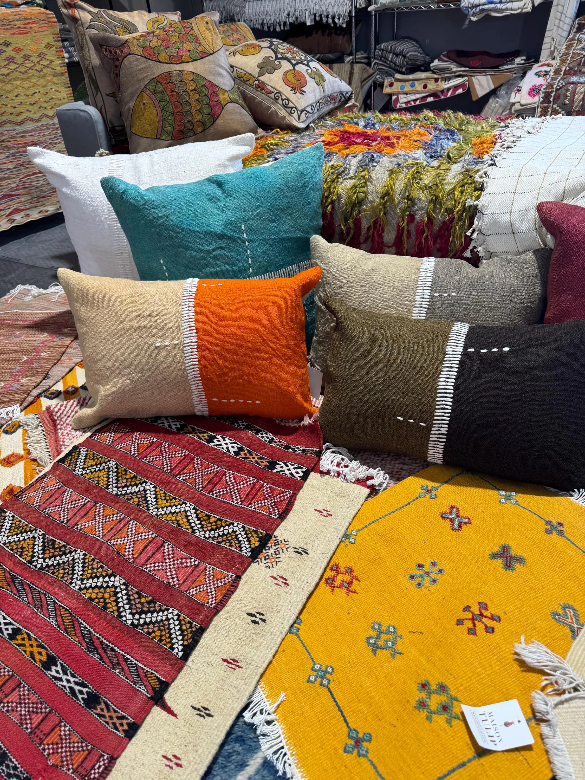 Vintage Textile Pillow