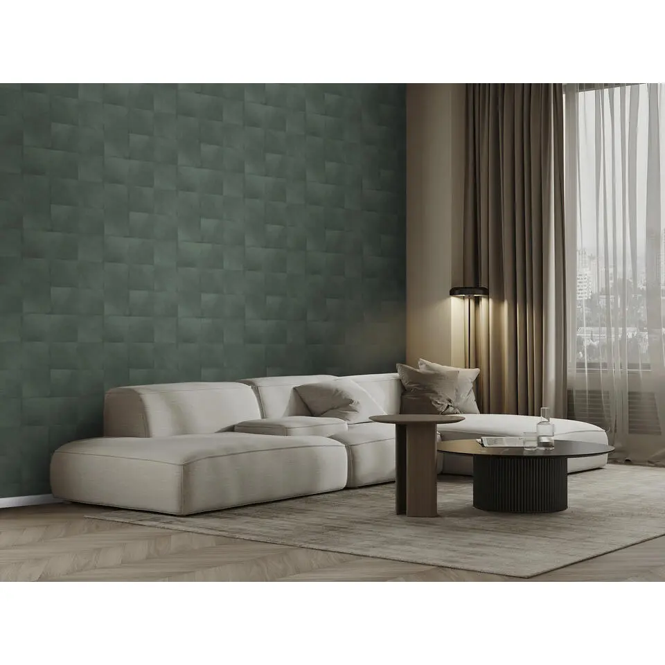 Sanders & Sanders behang dierenhuid vergrijsd zeegroen - 53 cm x 10 m