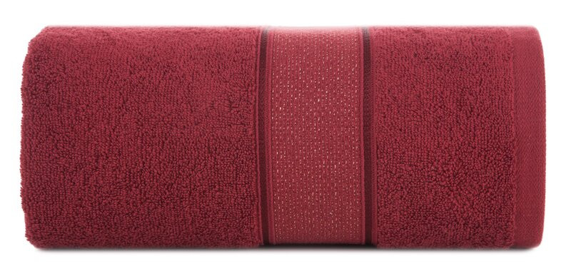 Ręcznik Liana 70x140 bordowy z błyszczącą nicią 500 g/m2