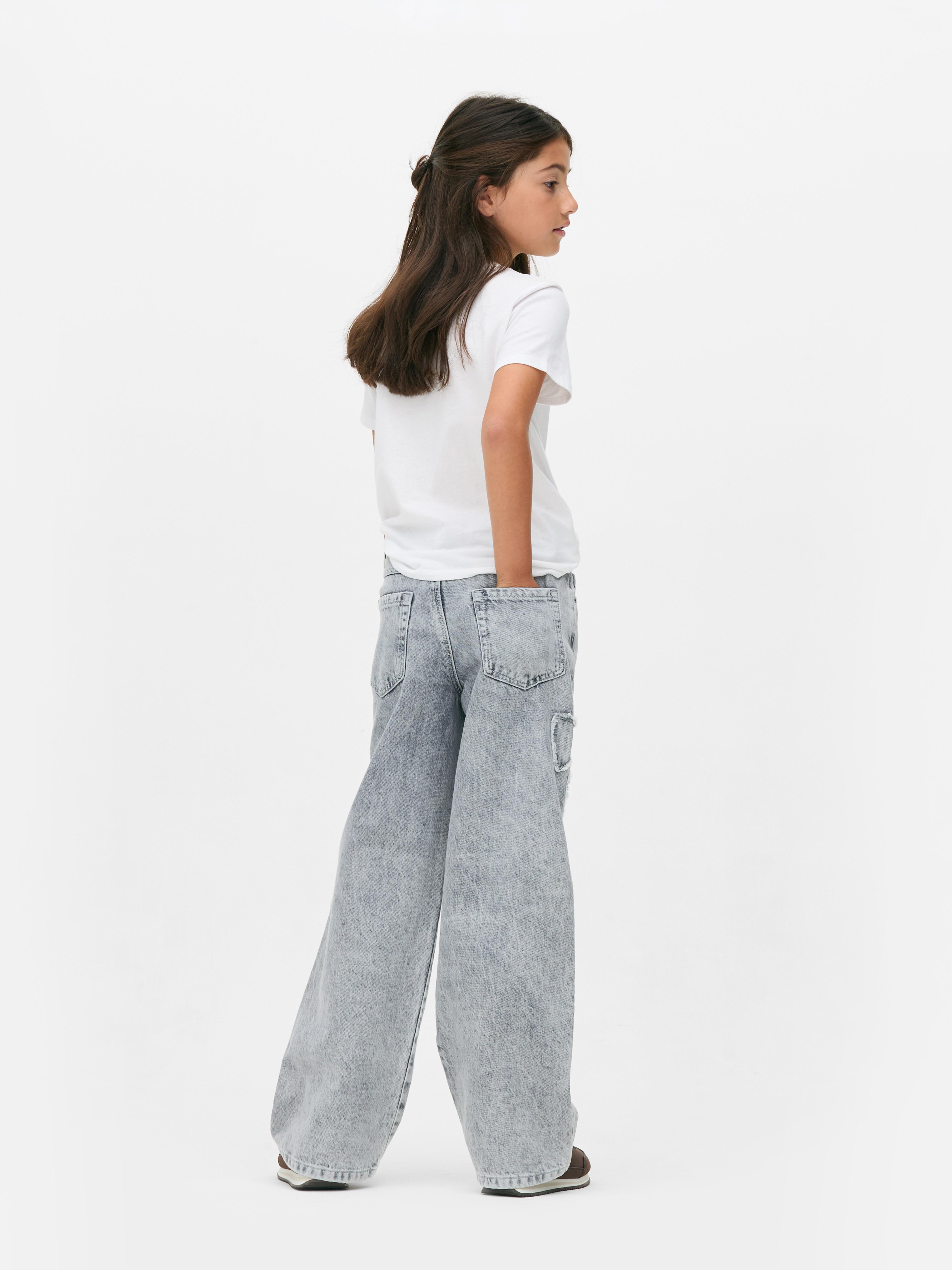 7-15yrs | Bow Wide-Leg Jeans