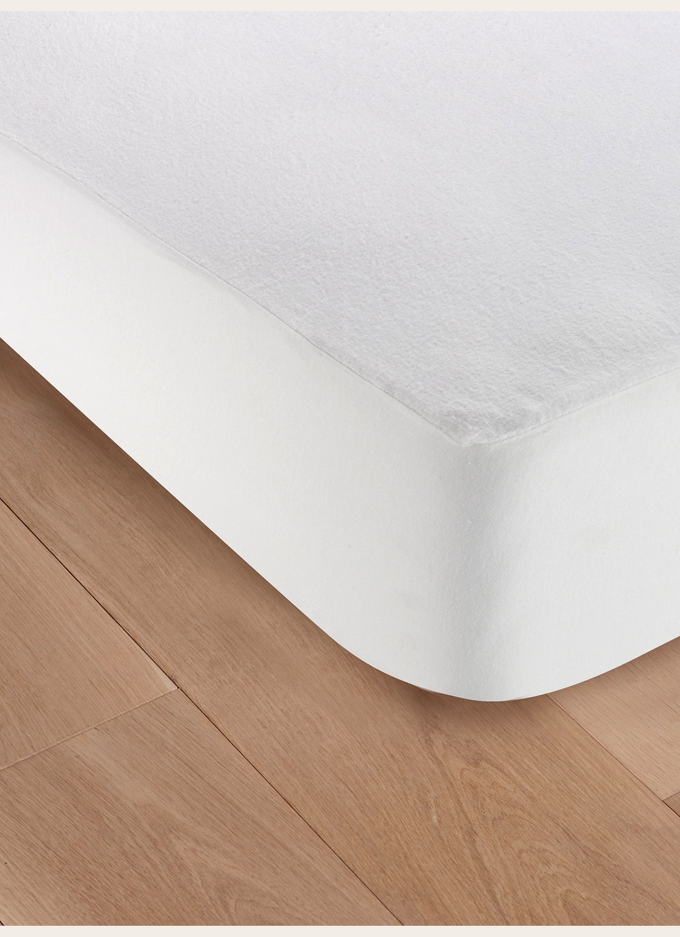 PROTÈGE-MATELAS MOLLETON DE COTON GRAND BONNET BLANC