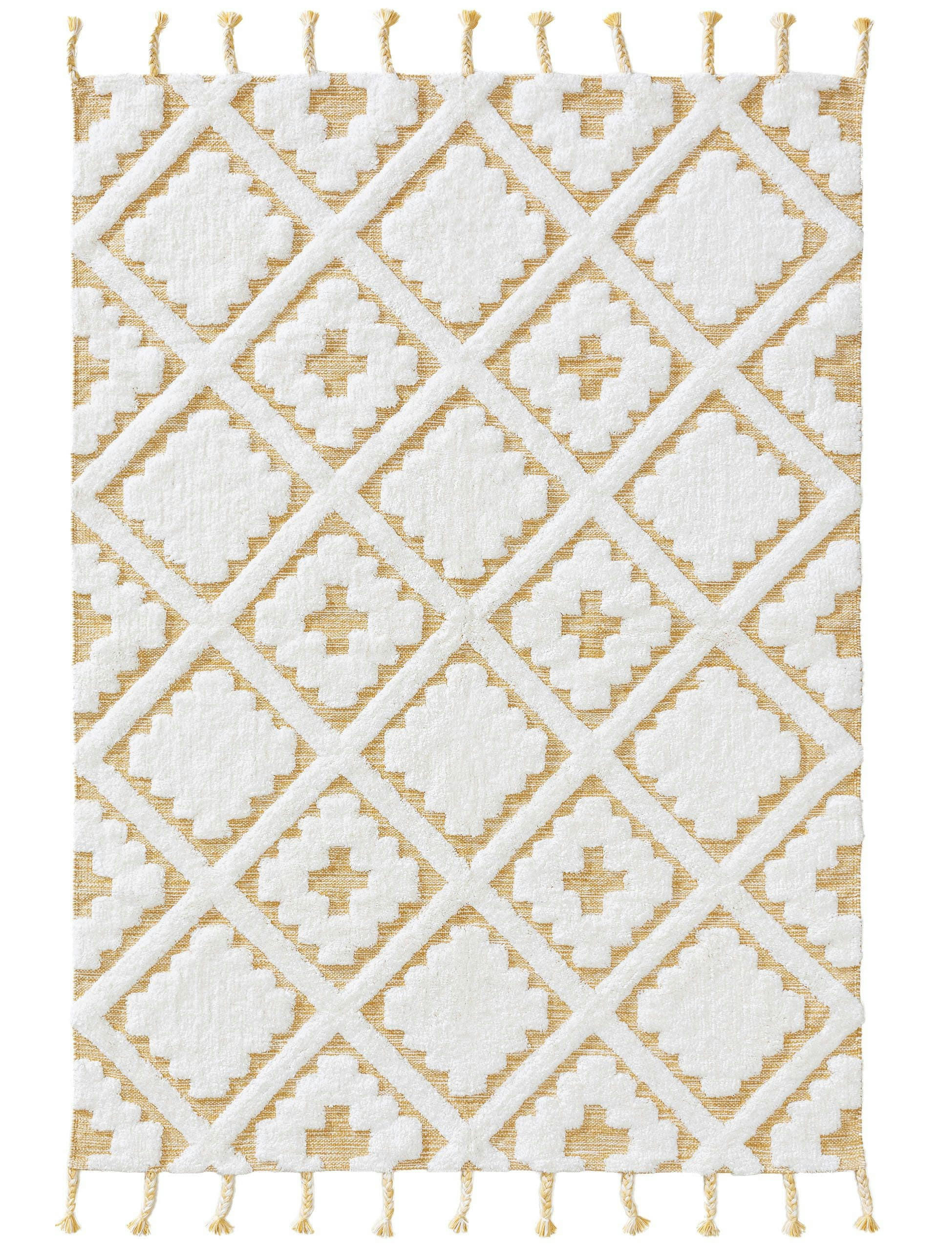 MATHEO - Tapis lavables pour enfants jaune 160x230