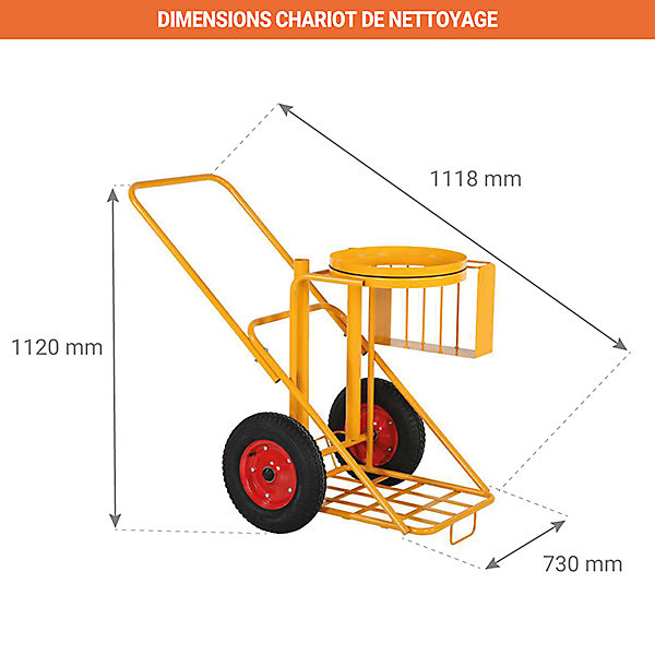 Chariot de nettoyage - Charge max 200kg - 1910057007