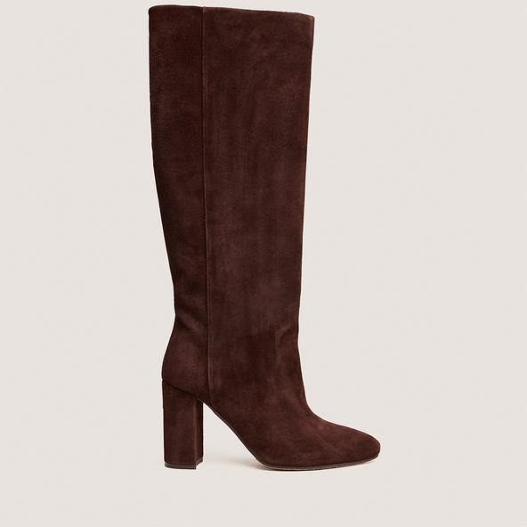 Bottes à talonsen velours marron | VENEZUELA
