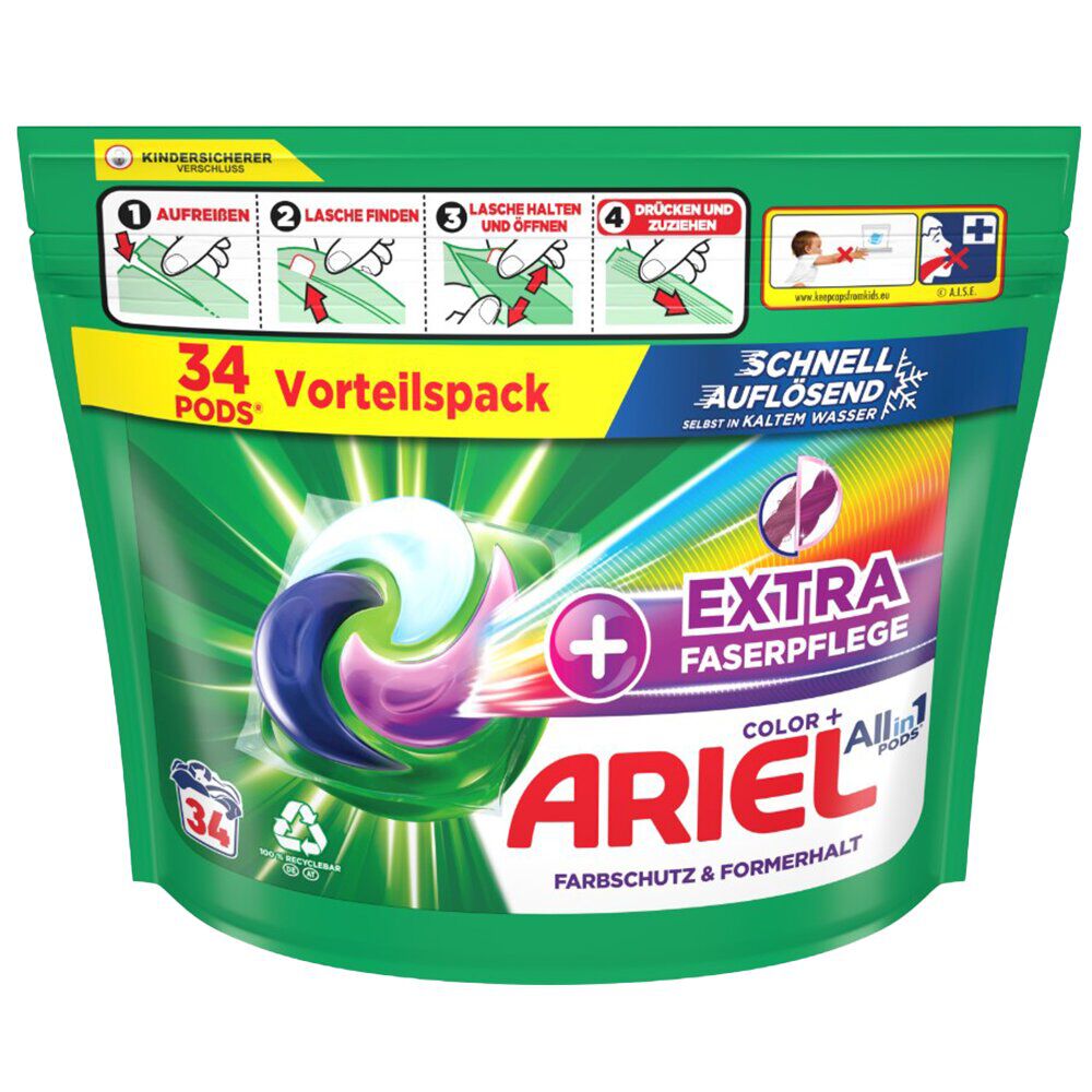 Lessive capsule Ariel Extra Color  34 lavages