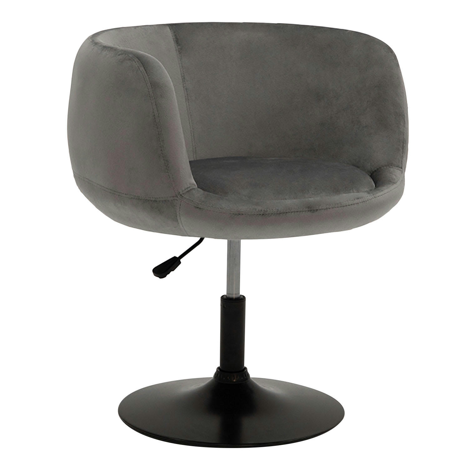 NOLAN - Tabouret de bar en velours gris