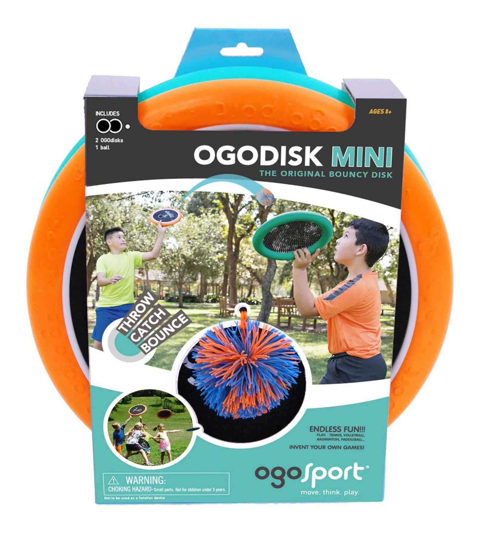 OgoSport OgoDisk Mini Kids' 2-Player Bouncy Flying Disc/Frisbee & Koosh Ball Set, Age 8+
