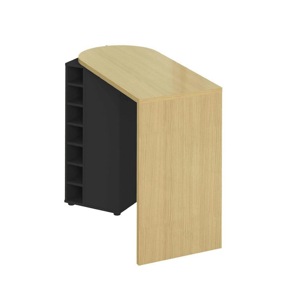 ROLL - Meuble bar  placage chêne clair et noir