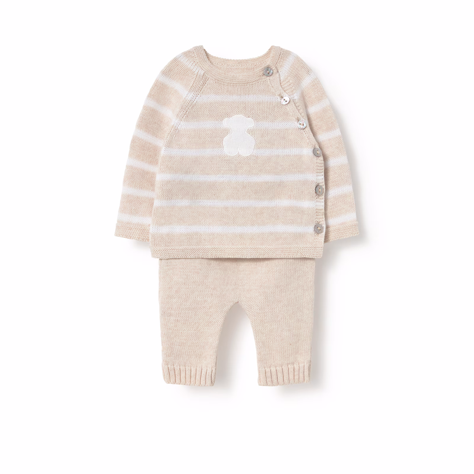 Conjunto de bebé de recién nacido Tricot crudo