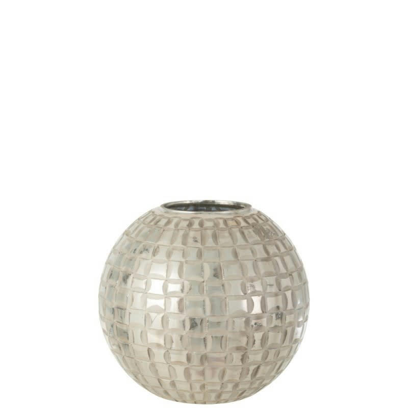 ALARA - Photophore verre gris H27cm