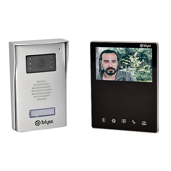 Ensemble interphone vidéo filaire et bouton pour l'extérieur Blyss Shelon
