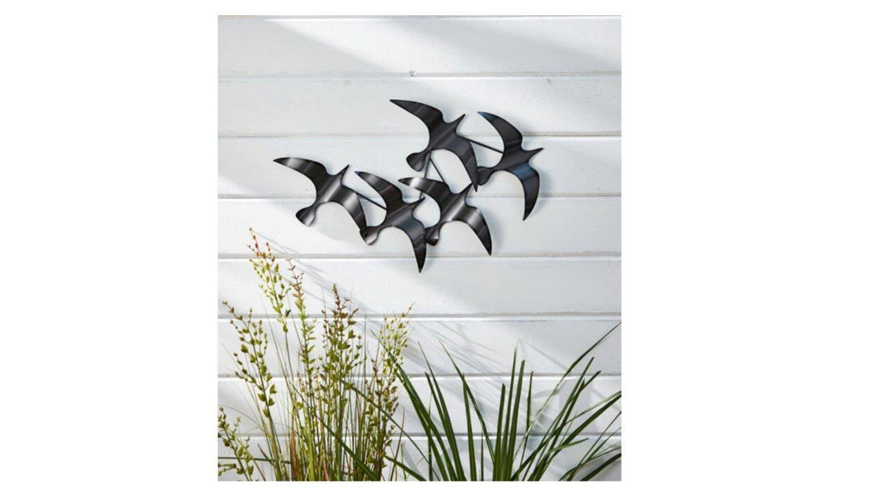 For Living Metal Flock of Birds Outdoor Wall Art & Decor
