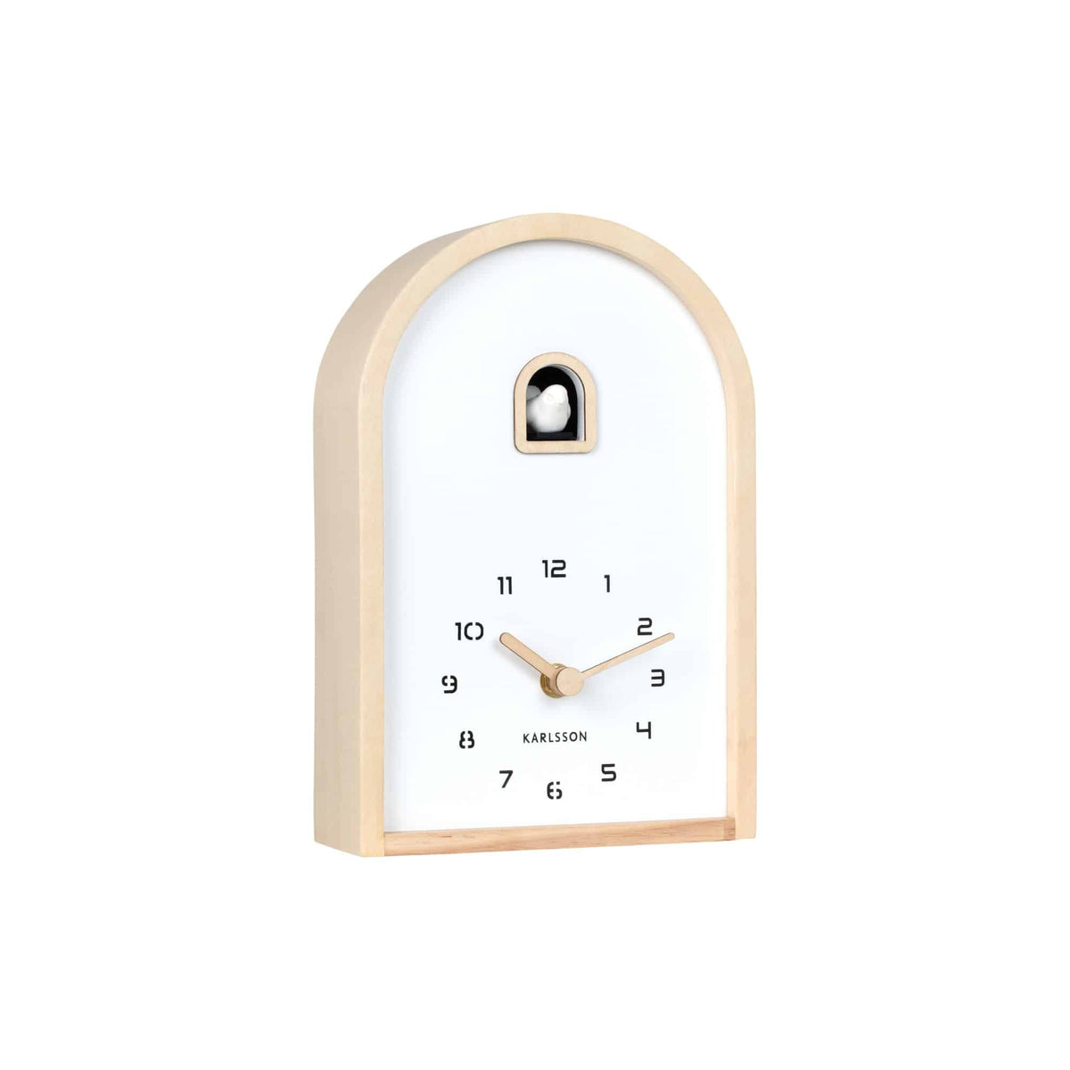 Karlsson wandklok Curva Cuckoo - bruin - 6.4x16.8x24.8cm
