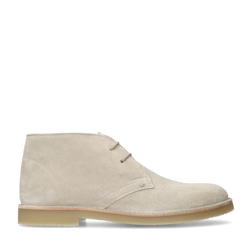 Manfield Beige suède veterboots