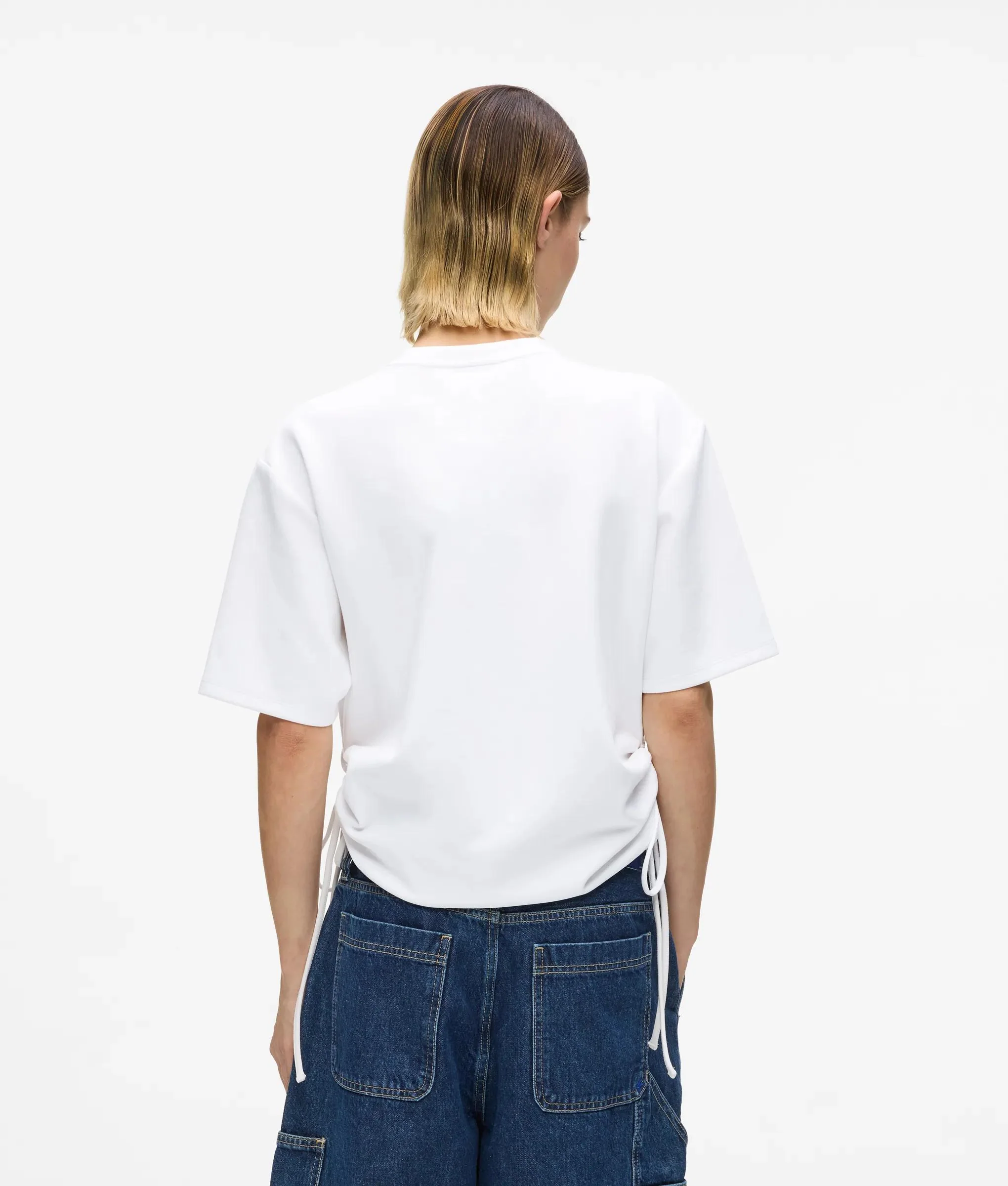 T-shirt froncé avec lacets