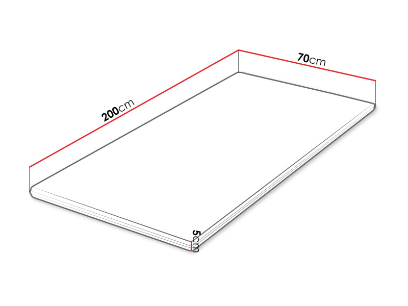 Dwustronny topper - materac Profil 5 cm