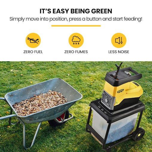 NNEMB 2400W Electric Mulcher Crushing Garden Shredder Chipper