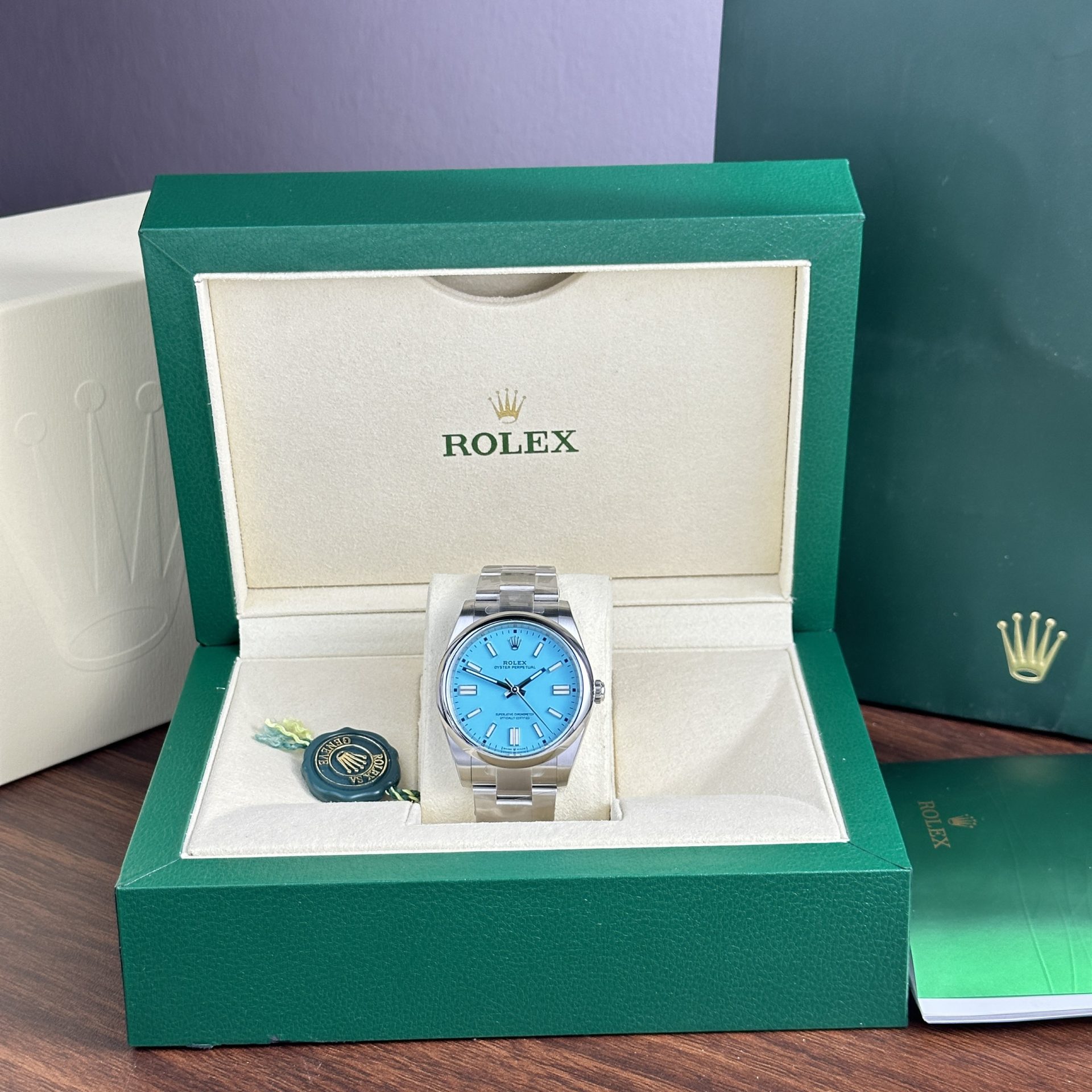 Rolex Oyster Perpetual 124300 904L Steel Ice Blue Dial 41mm Oyster Super Clone