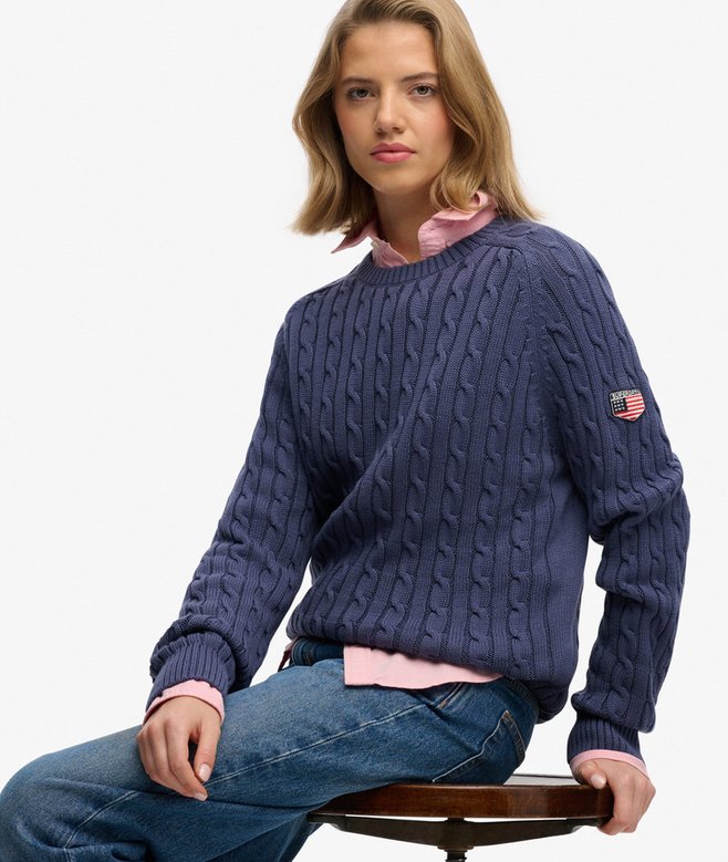 Slouchy Cable Knit Jumper