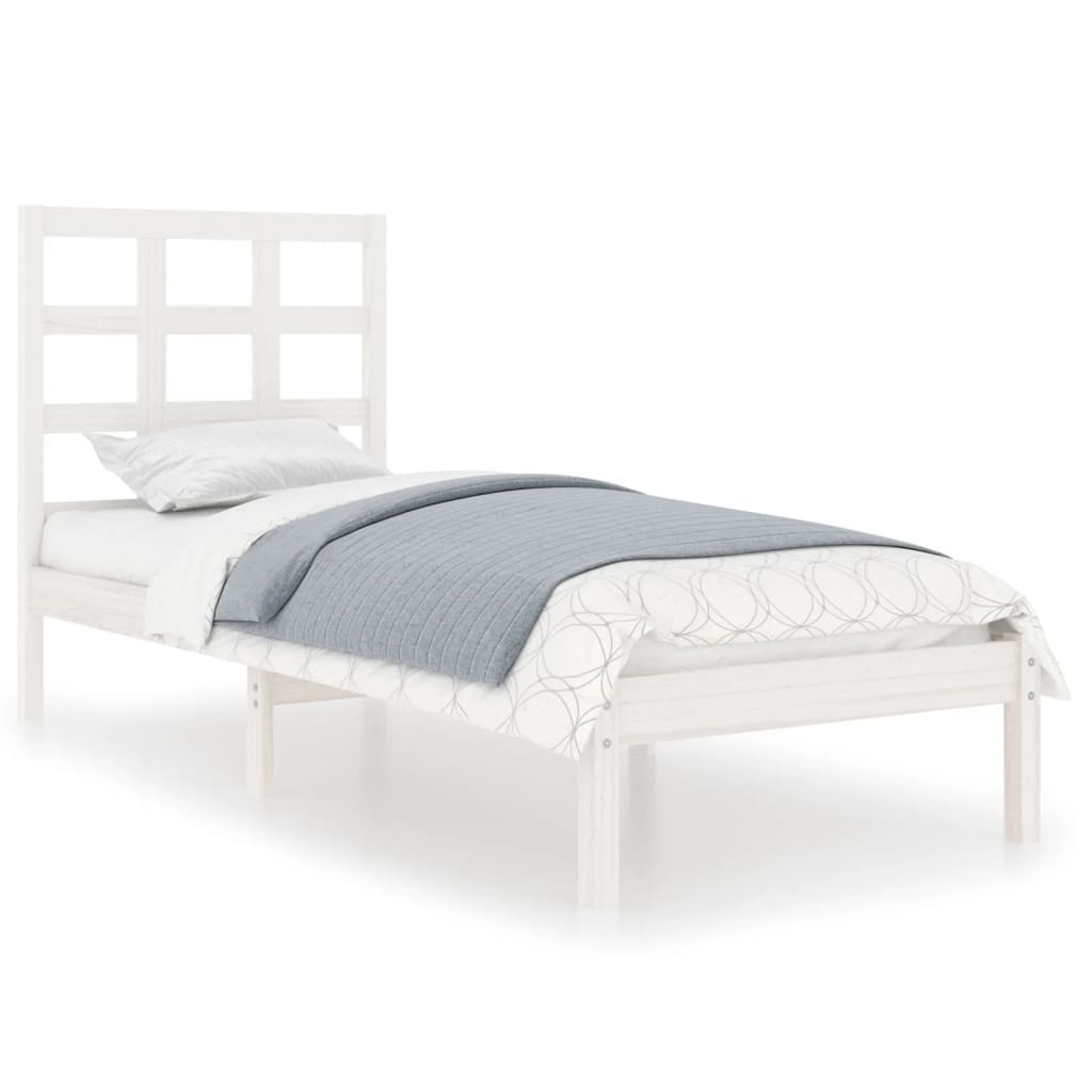 Łóżko Drewniane Rama Łóżka Sofa Biała Do Sypialni Pokoju 75x190 cm