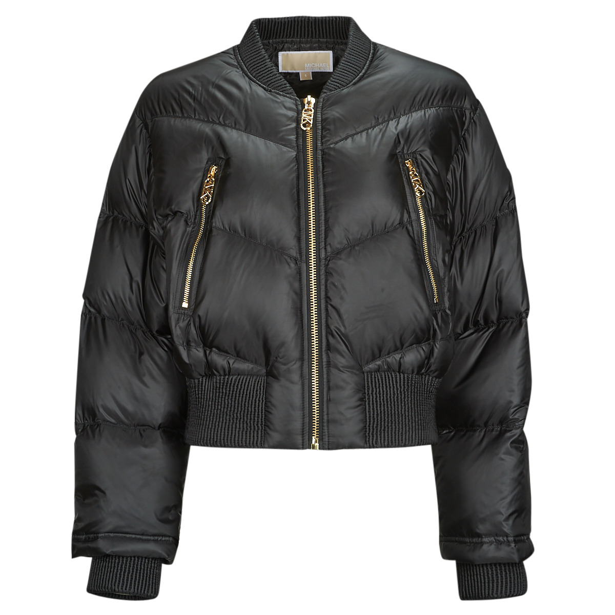 MICHAEL Michael Kors - CHEVRON QUILTED BOMBER - Black
