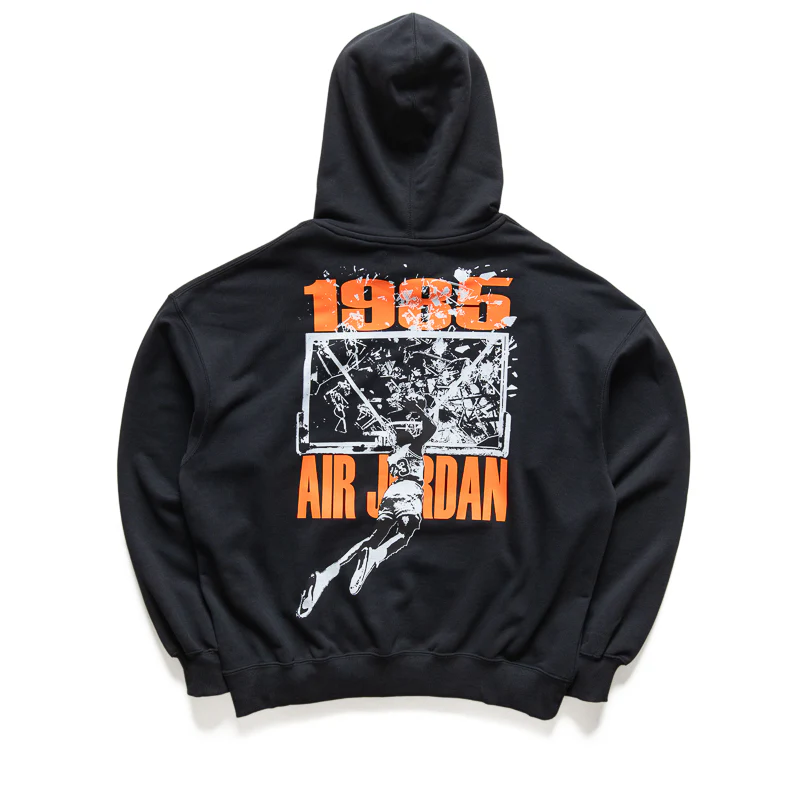 Jordan Oversized Pullover Hoodie - Black/Starfish