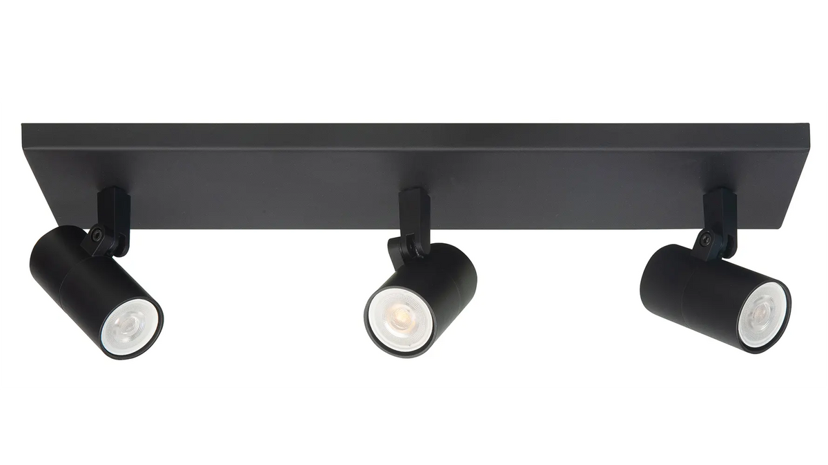 Highlight spot Picollo - 3 lichts - 40 x 11  cm - zwart