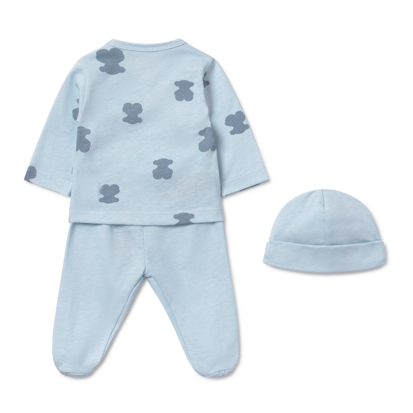Set de bebé para primera puesta Fluffly celeste