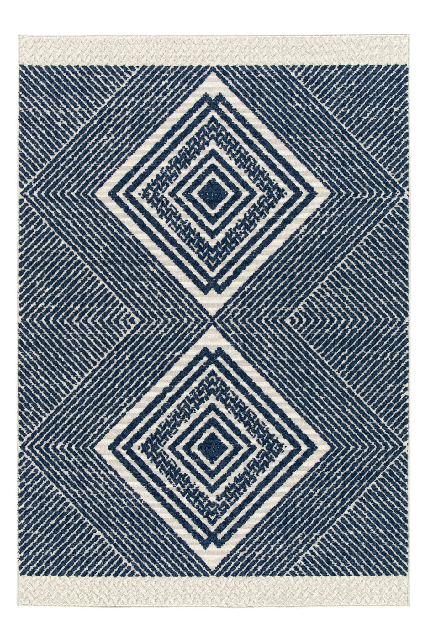 AFK Living vloerkleed Hamptons - voor binnen en buiten - blauw - 160 x 230 cm