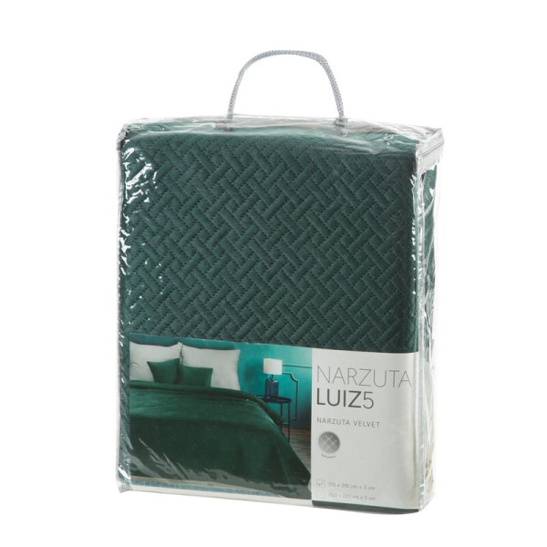 Narzuta 170x210 Luiz 5 zielona welurowa geometryczna