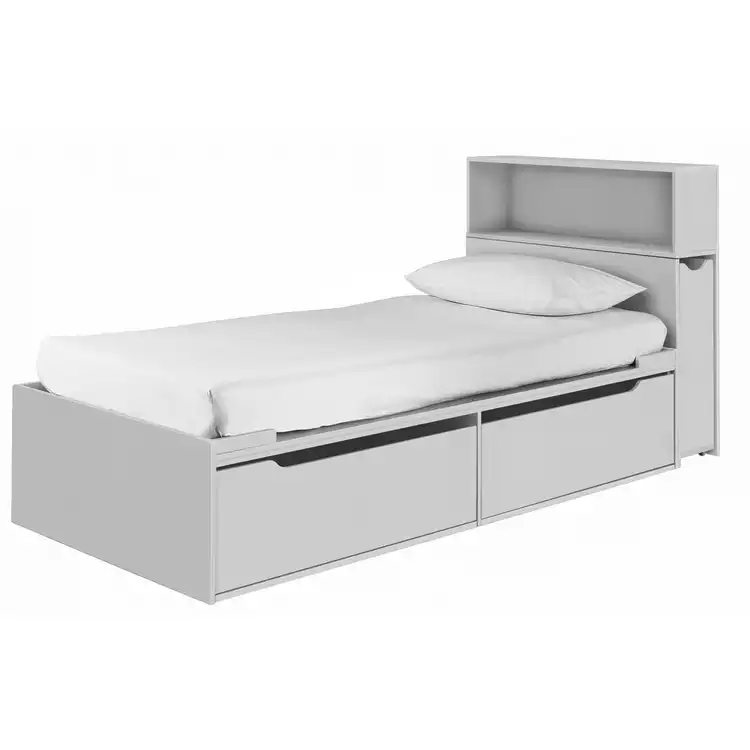 Habitat Lloyd Storage Cabin Bed with Headboard - Grey